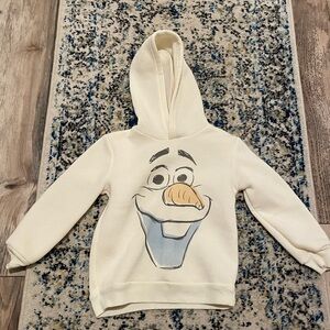 Disney Cream Hoodie with Snowman Design